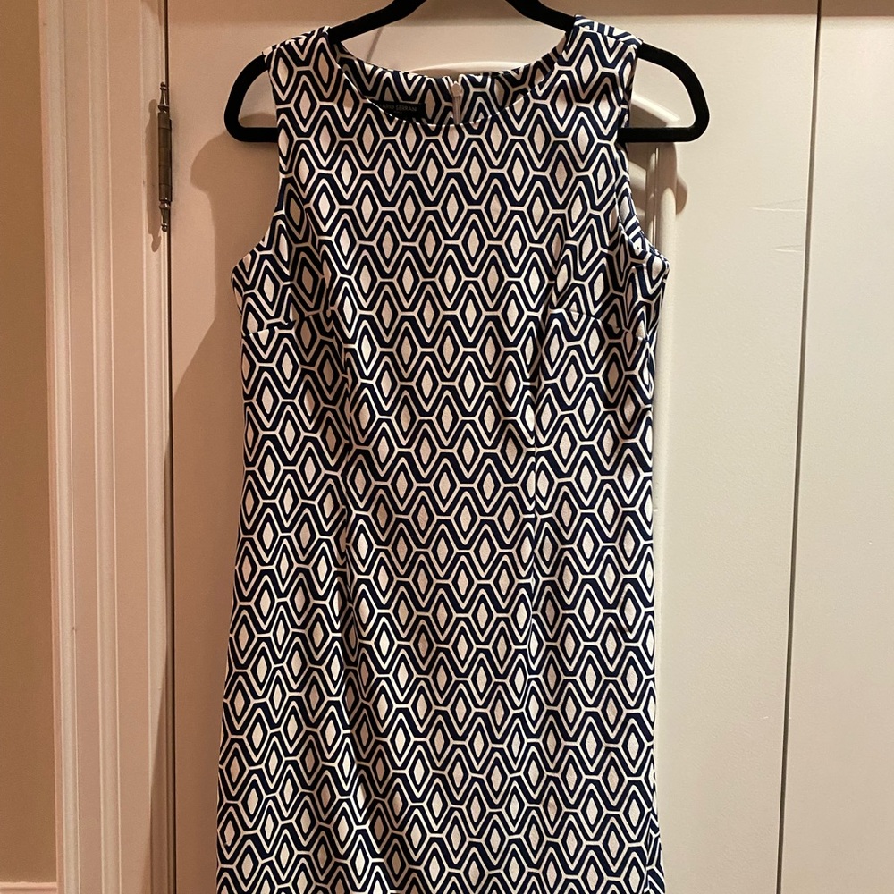 Mario Serrani navy blue/white print
